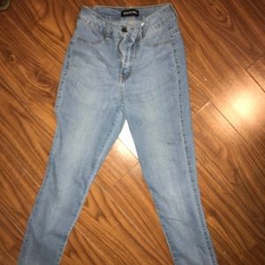 FASHION NOVA LIGHT HIGH WAISTED JEANS